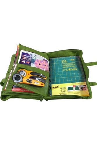 CA880G - Green - Quilter's Project Bag  - Filled/Sewing Mat