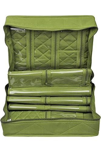 CA880G - Green - Quilter's Project Bag  - Open