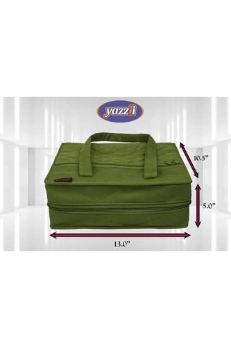 CA880G - Green - Quilter's Project Bag  - Dimensions - Yazzii