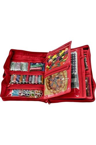 CA880R - Red - Quilter's Project Bag  - Open Filled Thread