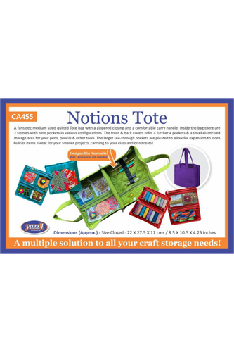 CA455 - Notions Tote - Yazzii
