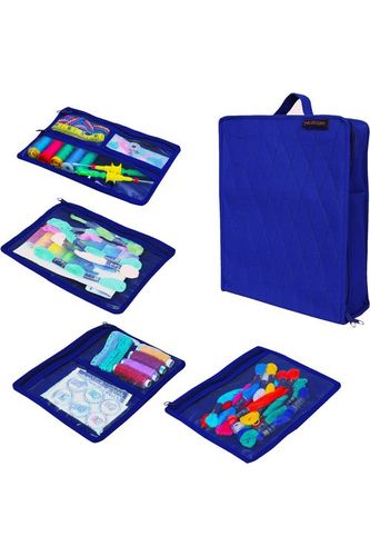 Yazzii Craft Box with Fabric Top - Portable Organizer